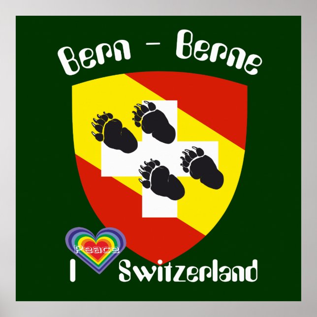 Póster De Berna, De Berna, Berna, Bärn, Suíça, Suisse, (Frente)