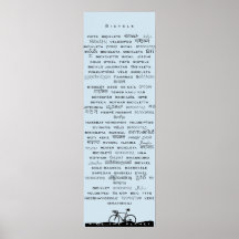 Poster de bicicleta