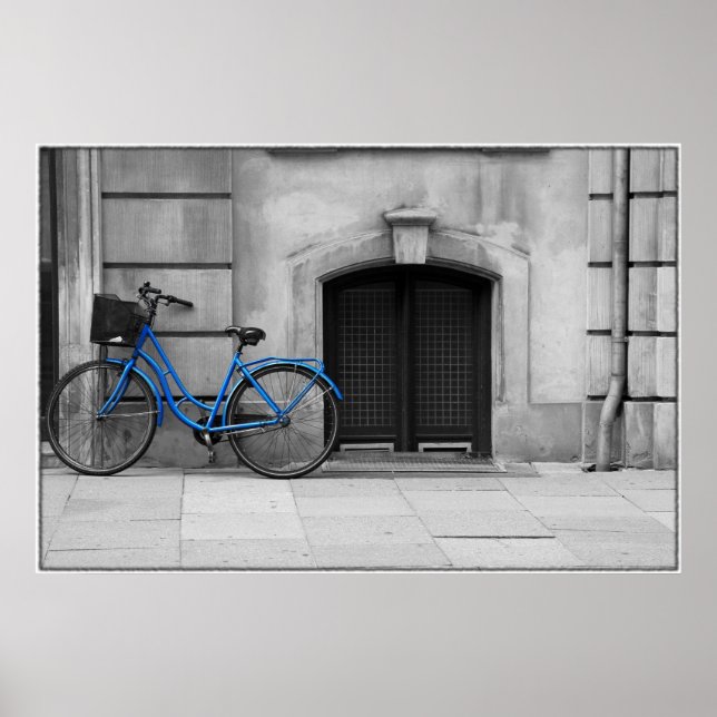 Poster de Bicicleta Azul (Frente)