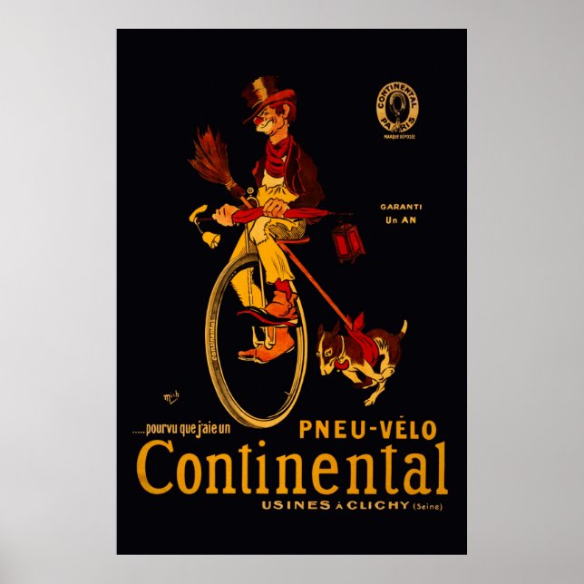 Poster de Bicicleta Continental 36 x 24 (Frente)