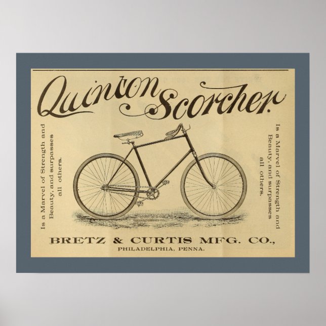 poster de Bicicleta de Anúncio de Bicicleta Quinto (Frente)