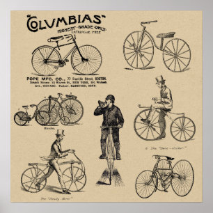 Poster de bicicleta de bicicleta Vintage