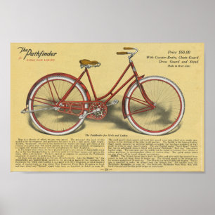 poster de bicicleta Pathfinder para damas de 1923