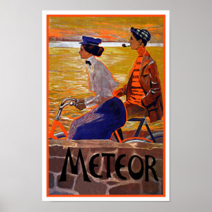 Poster de Bicicleta Vintage: Ciclos de Meteoro
