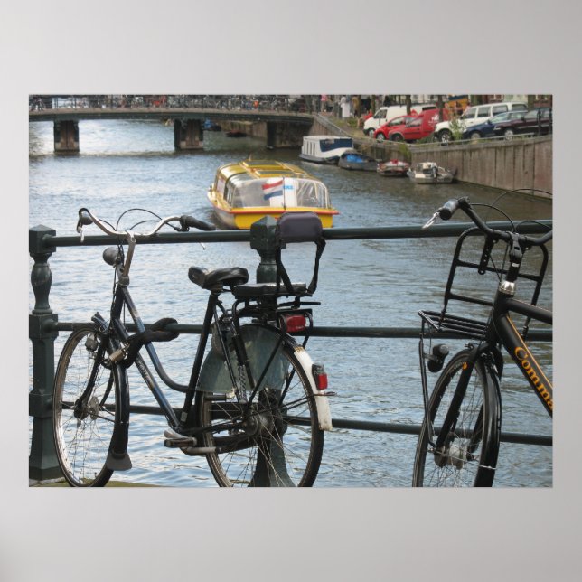 Poster de Bicicletas de Amsterdã (Frente)