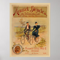 poster De Bicicletas E Arte De 1896 Vintage Color