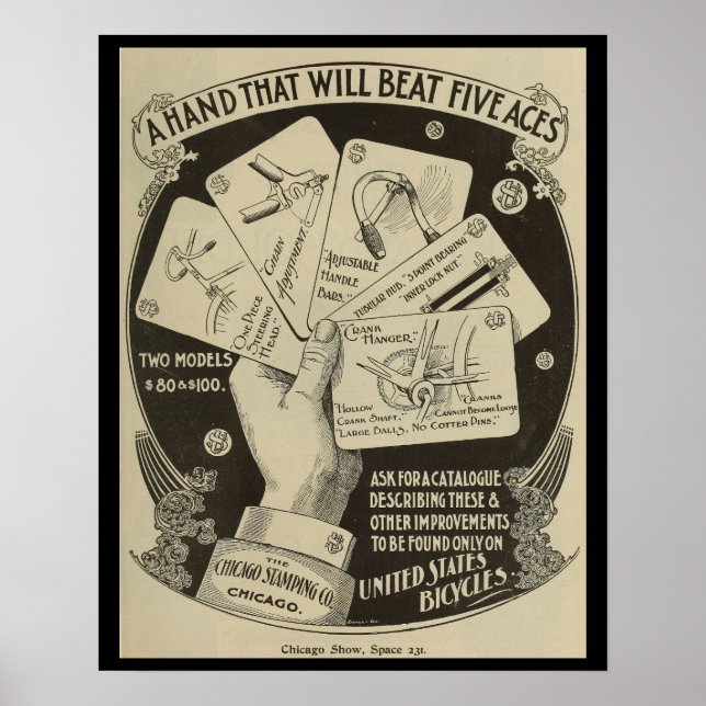 poster de Bicicletas E Arte Dos Estados Unidos Em  (Frente)