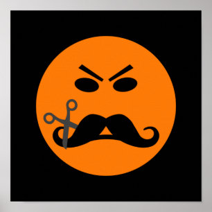 Poster de bigode irritado