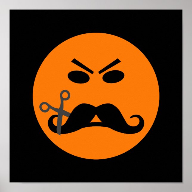 Poster de bigode irritado (Frente)