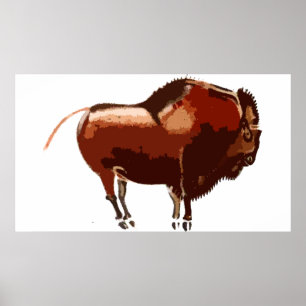 Poster de Bison pintado