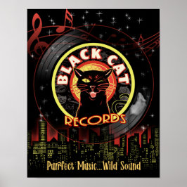 Poster de Black Cat Records - Retro Jazz Club Viny