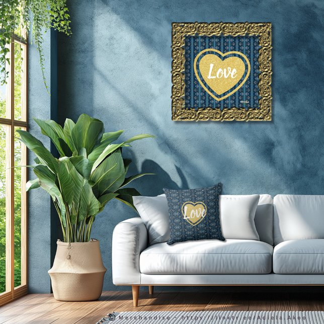 Poster de Blue Stripe Love pelo Poeta A (Love Poster & Throw Pillow designd by Poet Adiela Akoo. LOVE it? GET it! Browse my store 4 gr8t buys)