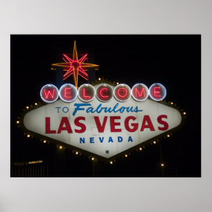 Póster Dê boas-vindas a Las Vegas fabuloso Nevada ao
