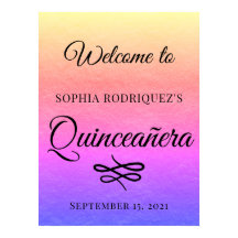 Poster de Boas-vindas ao 15 de Quinceañera