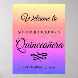 Poster de Boas-vindas ao 15 de Quinceañera