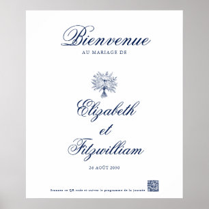 Poster de Boas-vindas ao Buquê Bridal com Esquema 