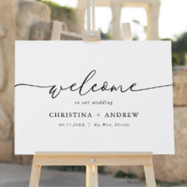 Poster de Boas-vindas ao Casamento Minimalista Ele