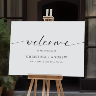 Poster de Boas-vindas ao Casamento Minimalista Mod