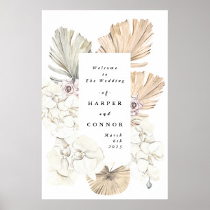 Poster de Boas-vindas ao Casamento Tropical de Gra