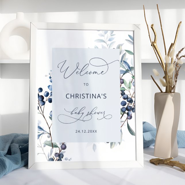 Poster de Boas-vindas ao Chá de fraldas Berry Swee (Criador carregado)