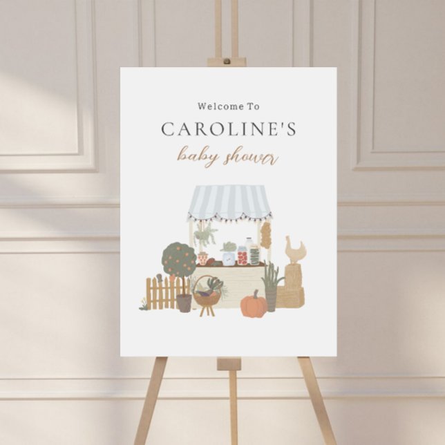 Poster de Boas-vindas ao Chá de fraldas do Mercado (Criador carregado)