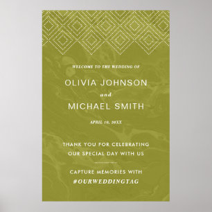 Poster de Boas-vindas ao Marble Chartreuse Green