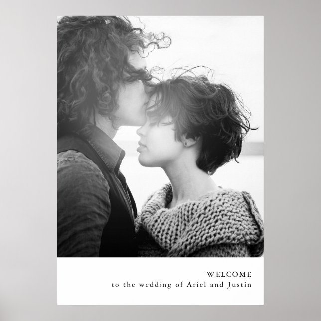 Poster de Boas-vindas ao Tema de Foto Simples (Frente)