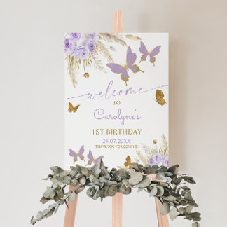 Poster de Boas-vindas da Borboleta Roxa