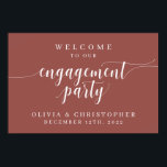 Poster de Boas-vindas da festa de noivado da<br><div class="desc">Esta placa de festa de noivado é a forma perfeita de receber convidados para a sua festa de noivado.</div>