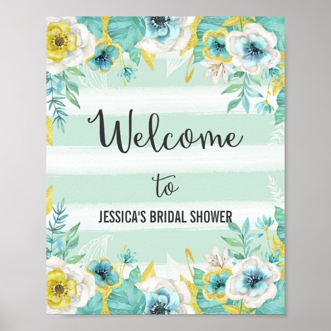 Poster de Boas-Vindas das Flores Azuis (Frente)