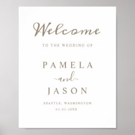 Poster de boas-vindas de casamento