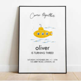 Poster de Boas-vindas do Aniversário de criança Su