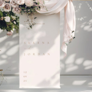 Poster de Boas-vindas do Casamento Elegante Minima