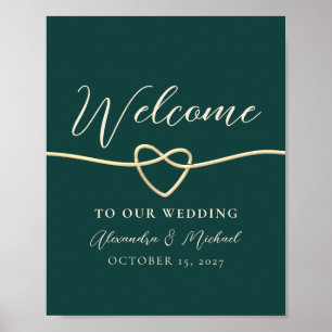 Poster de Boas-vindas do Emerald Green Wedding