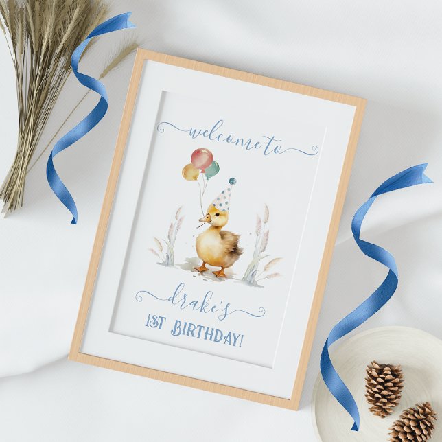 Poster de Boas-vindas do primeiro aniversario Duck (Criador carregado)