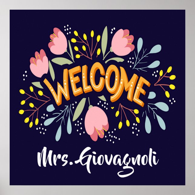 Poster de Boas-vindas do Professor (Frente)