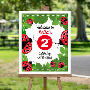 Poster de Boas-vindas do tema Ladybug