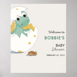 Poster de boas-vindas do Whimsic Baby Dino