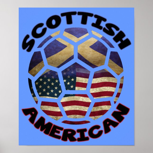 Poster de bola de futebol americano escocês (Frente)