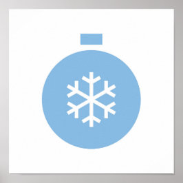 Poster de Bola de Natal Azul