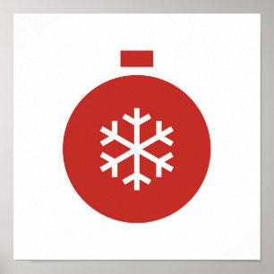Poster de Bola de Natal minimalista