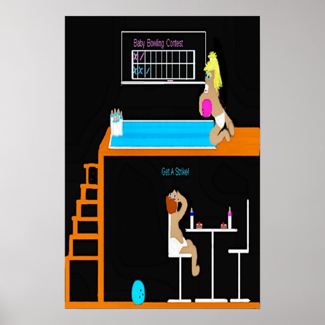 poster de boliche bebê (Frente)