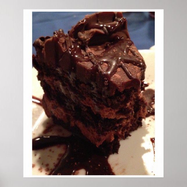 Poster de bolo de chocolate (Frente)
