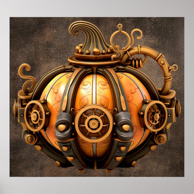Poster de Bombeiros Steampunk (Frente)