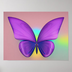 Poster de borboleta colorida
