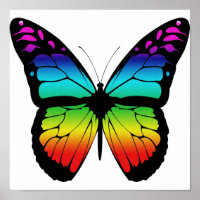 Poster de borboleta colorida