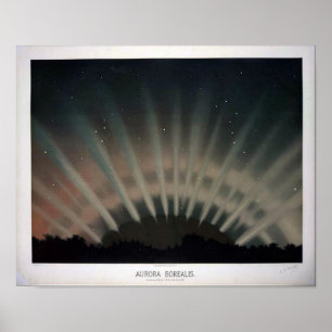 Poster de Borealis da Aurora do vintage