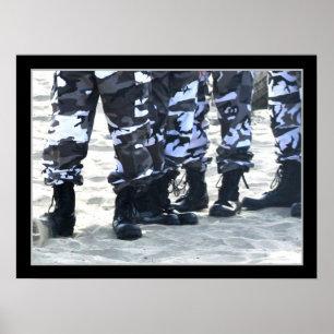 poster de botas militares
