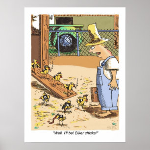 Poster de brilho dos Pintinhos Biker