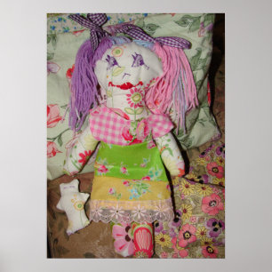 Poster de Brinquedo Colorido de Boneca de Trapo pa